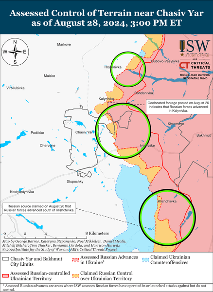 Час Яр, карта боїв,