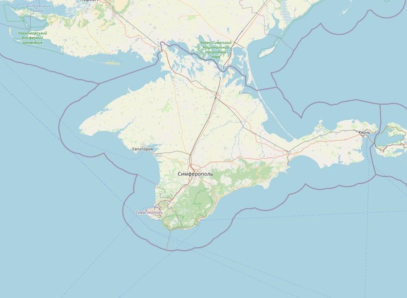 OpenStreetMap, крым, украина, россия, федеральный округ