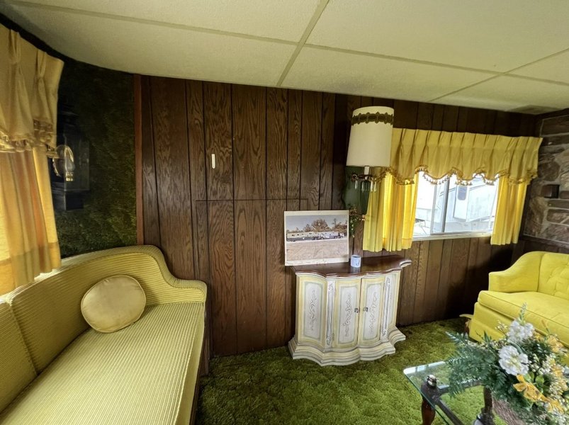 У вітальні встановлено електрокамін