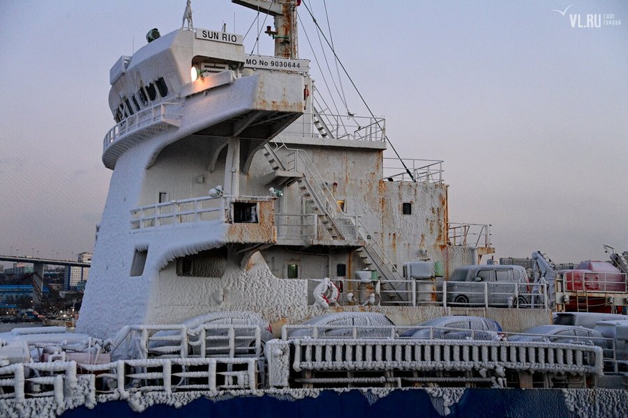 замерзшие авто, б/у авто из Японии, авто из Японии, Sun Rio