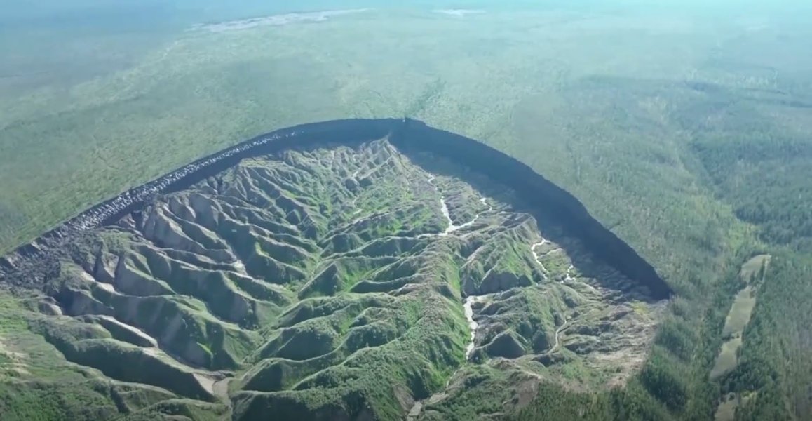 якутия, батагай, батагайка, зона вечной мерзлоты, кратер
