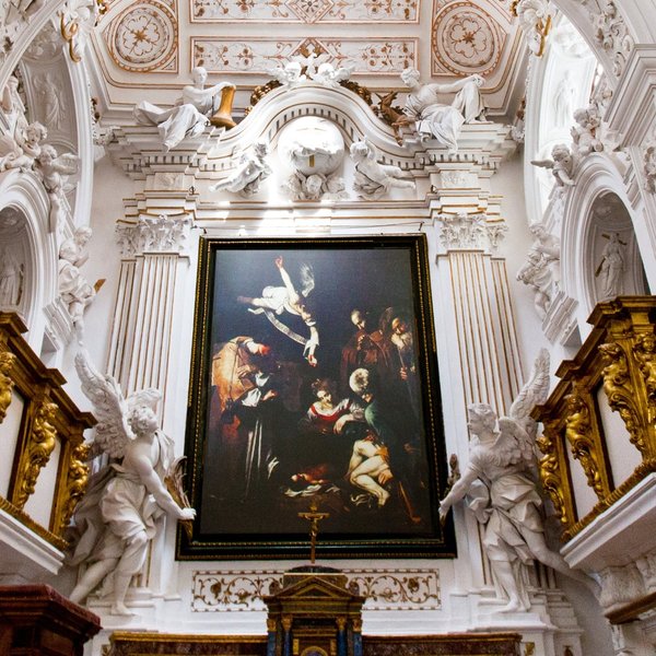 "Різдво зі Святим Франциском і Святим Лаврентієм", караваджо