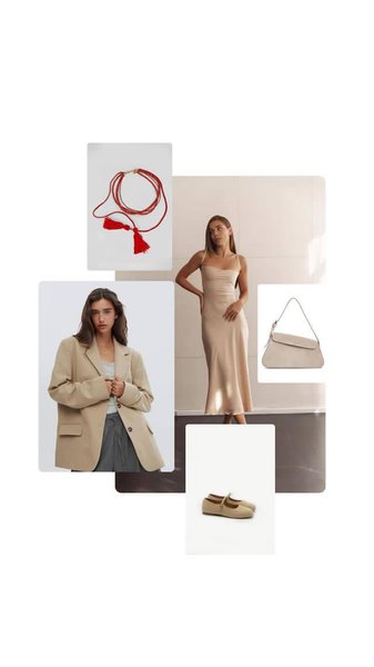 Платье в бельевом стиле + оверсайз жакет