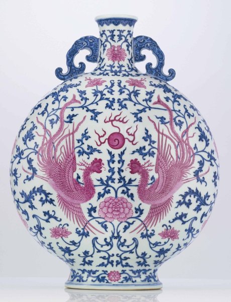 порцелянова ваза, місячна ваза, антикваріат, аукціон