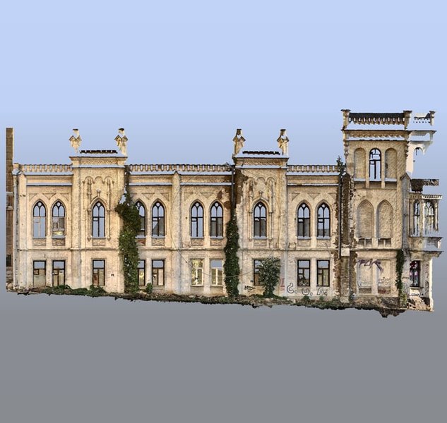 Работа над 3D-моделью исторического здания на бульваре Шевченко в Киеве