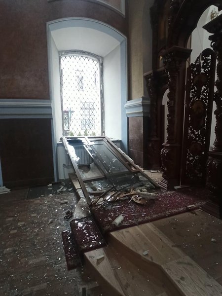Успенський собор у Харкові. Обстріли