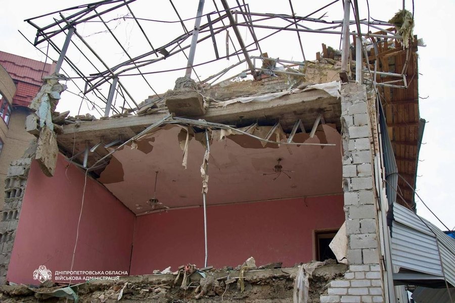 Наслідки обстрілу Дніпра