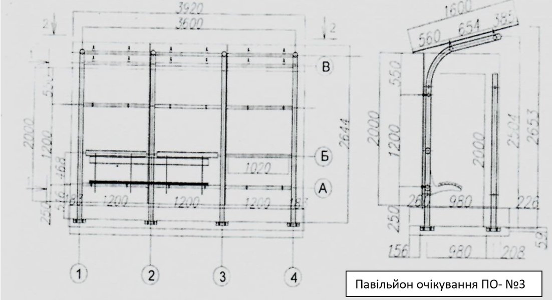 Чертеж павильона №3 в Киеве
