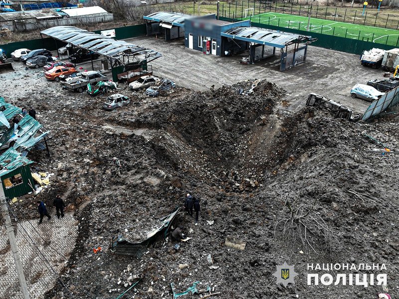 Последствия обстрела Селидово