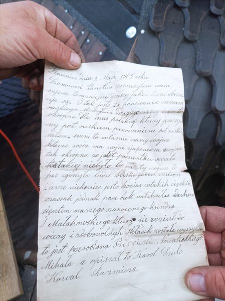 капсула времени польша, письмо в бутылке