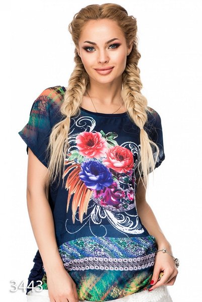 футболка, цветочный принт, лето 2025, модные тренды