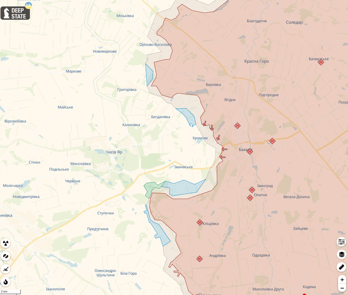 хто контролює бахмут