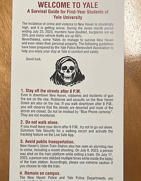 Моторошна листівка, погрози, поліція кампуса, послання від профспілки, злочинність у місті,