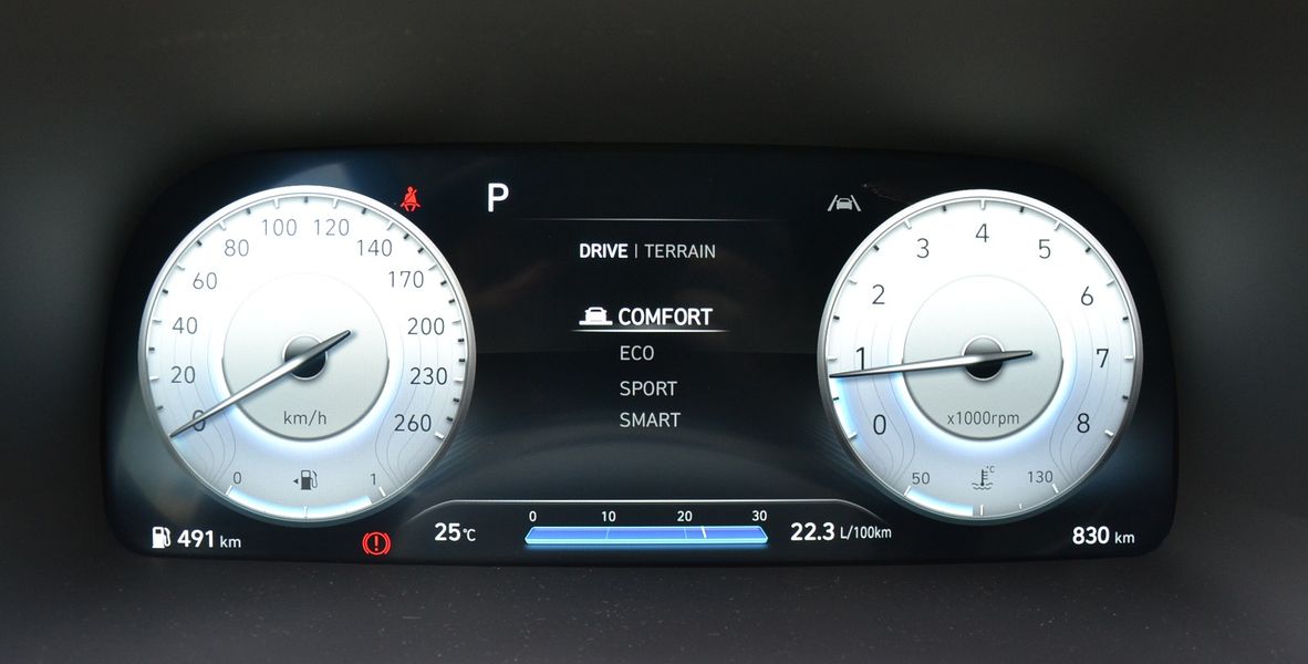 приборы Hyundai Palisade, Hyundai Palisade 2023, Hyundai Palisade, новый Hyundai Palisade, кроссовер Hyundai