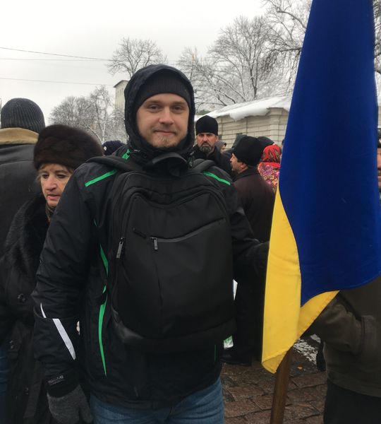 

24-летний католик из Житомира Павел Гановский приехал в Киев, чтобы увидеть исторические процессы своими глазами
