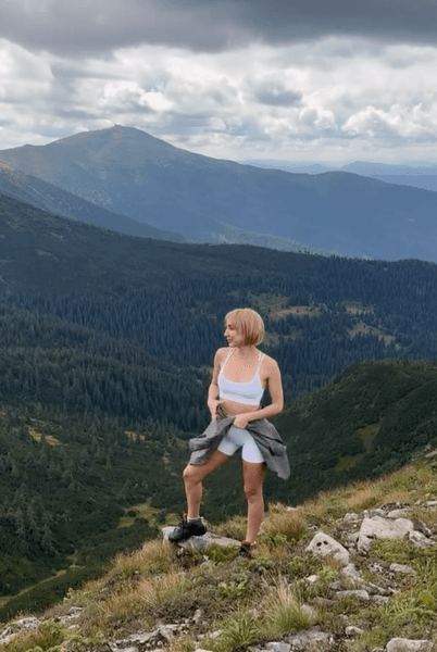 Елена Мандзюк в горах