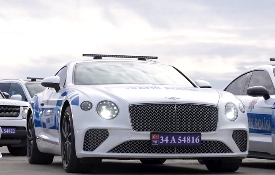 Bentley Continental GT, поліцейські авто, турецька поліція