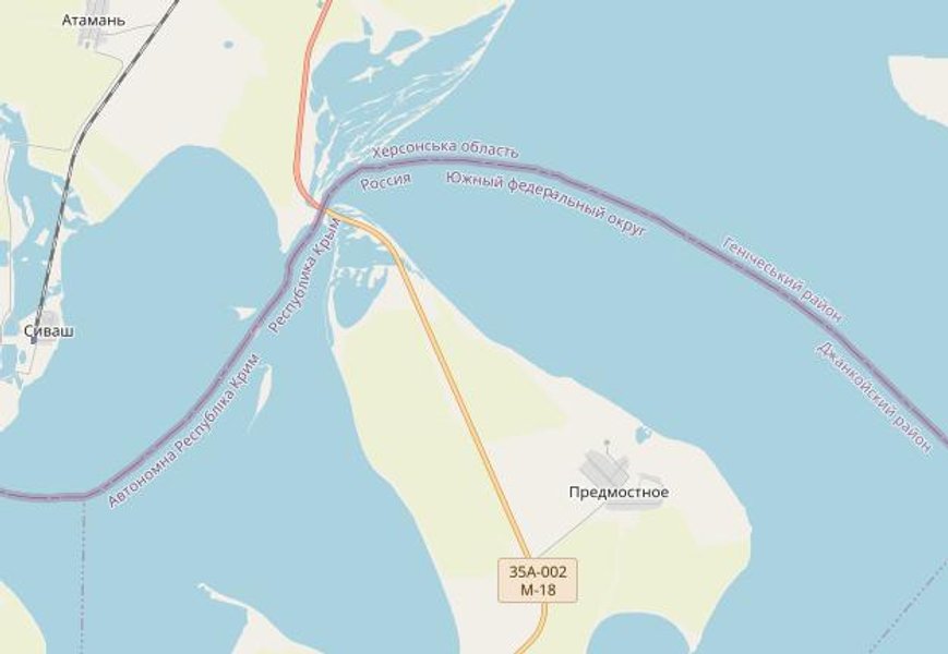 OpenStreetMap, крым, украина, россия, федеральный округ