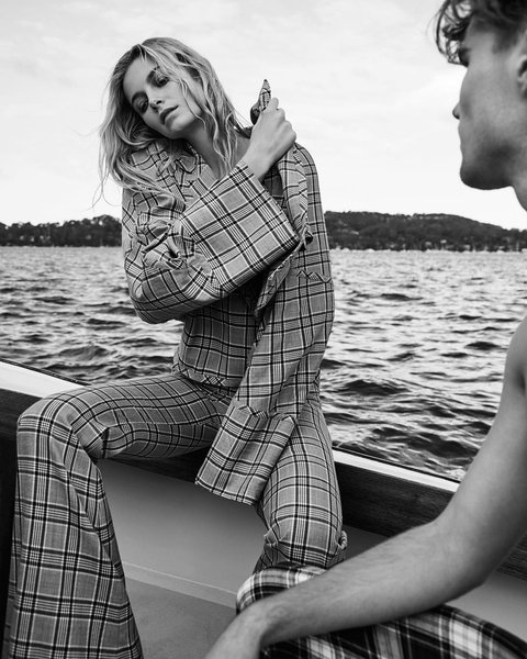 клетчатый брючный костюм, костюм в клетку, тренды осени, модные тренды, клетка