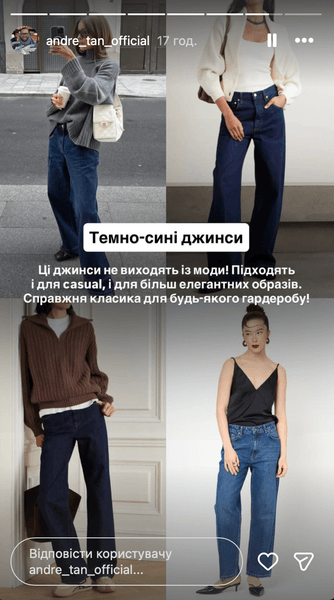 Темно-сині джинси