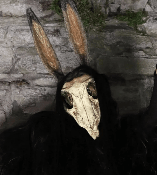 Оборотень, пуки, вурдалак, череп, жуткая маска, маска, человек в маске,