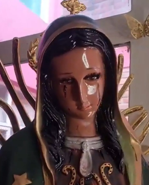 Статуя Діви Марії 1500-х років вкрилась кривавими сльозами, Богоматір Гваделупська, таємниче божественне послання