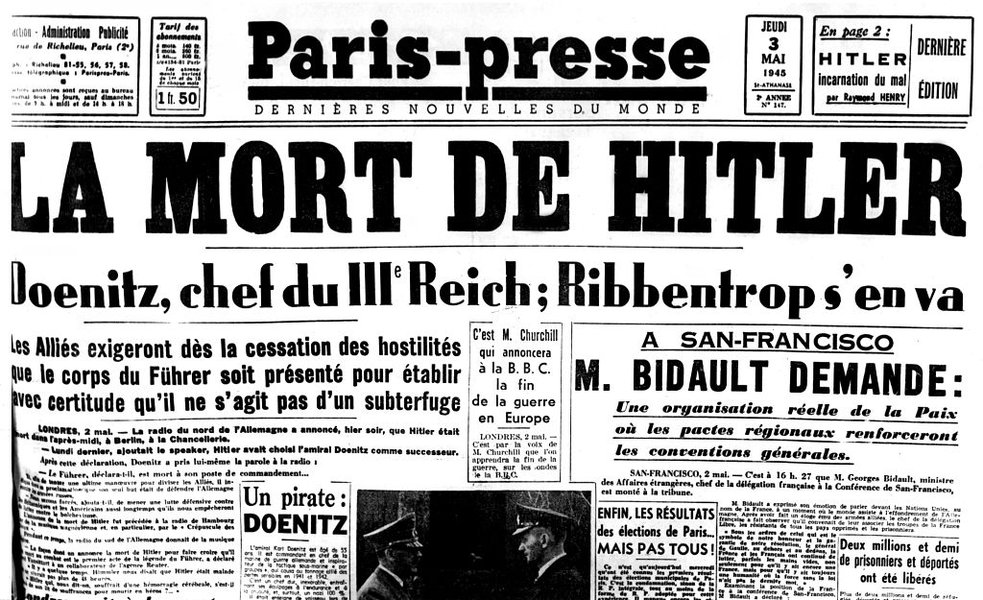 Май 1945 года. Мировая пресса уверенно сообщает: Гитлер мертв!