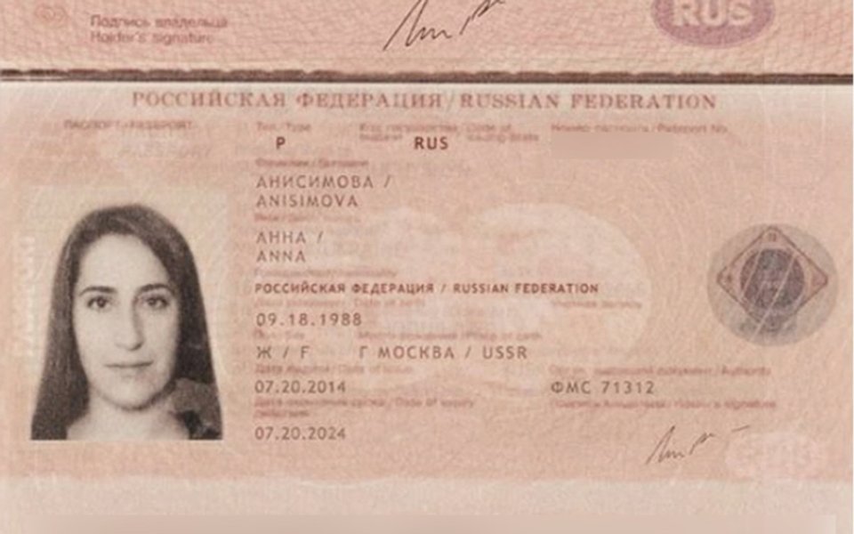 Инна Ящишин, паспорт