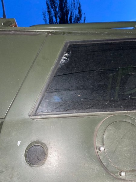 бронеавтомобиль "Новатор", обстрел, РСЗО, российские оккупанты, битва за Донбасс, Бахмутское направление