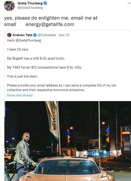 авто Ендрю Тейта, Ендрю Тейт, колекція авто, автомобілі Ендрю Тейта, Bugatti Chiron, Ferrari 812, Mercedes S-Class