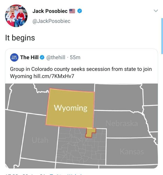 Колорадо, Вайоминг, США, штат, аннексия, присоединение