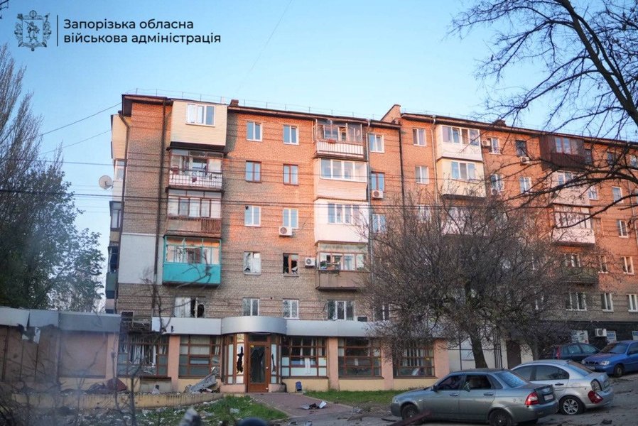 Последствия российской атаки на Запорожье 15 апреля