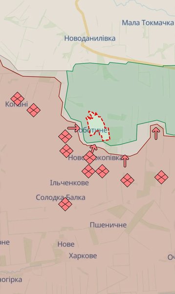 Ситуация вблизи населенного пункта Роботино / DeepStateMap