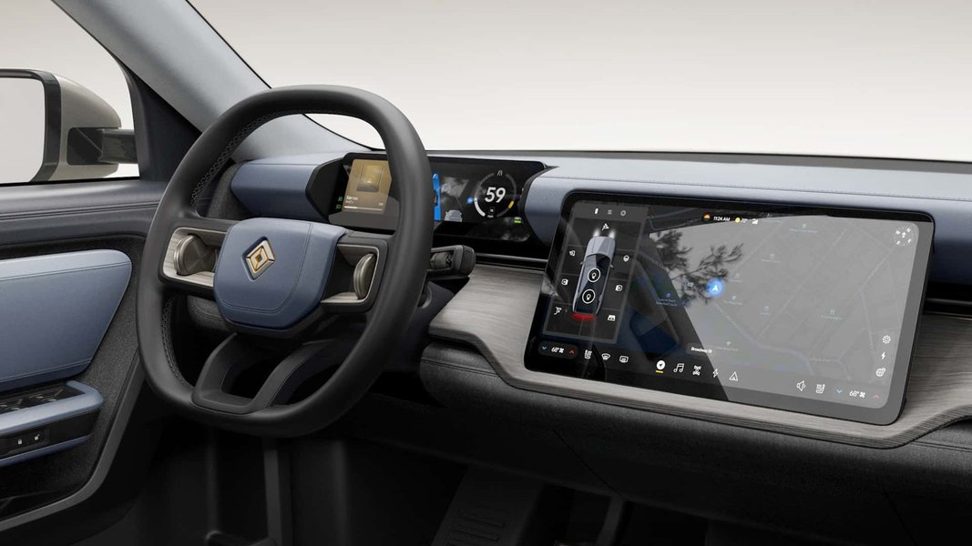 В салоне установили два экрана