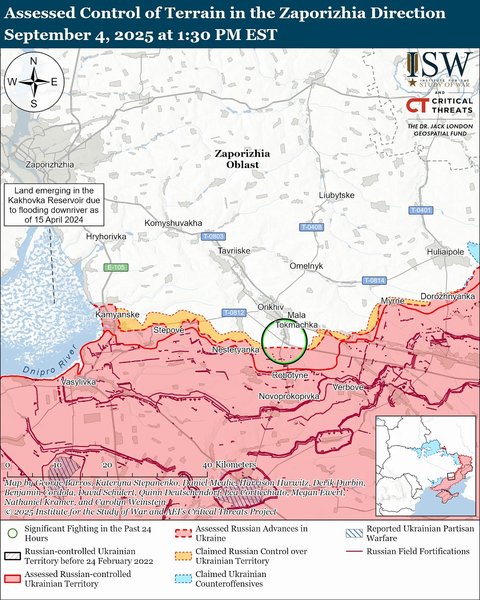 запорізька область війна карта