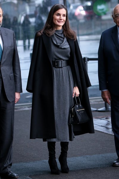 Королева Летиция, королева испании, модный образ летиция, модный выход, образ для зимы