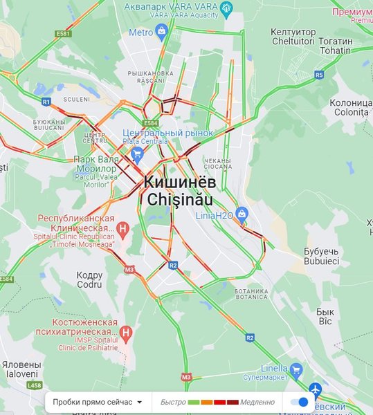 пробки кишинів