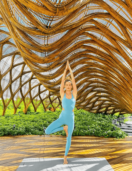 Алессандра Амбросио, модель, занятия йогой