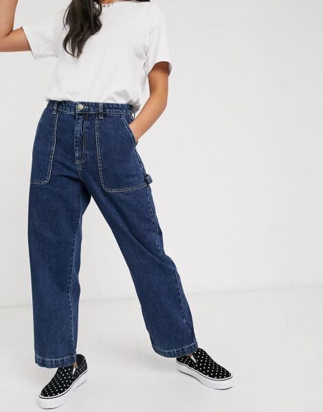 Широкие джинсы с карманами, джинсы, широкие джинсы, мода, деним, тренды, 2021