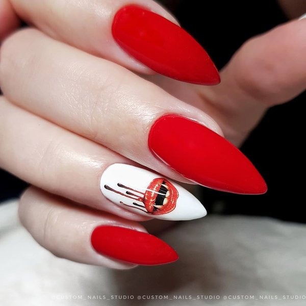 Тренди манікюру Геловіну 2021 — вампіри і кров