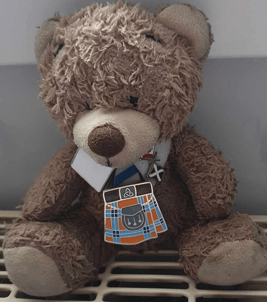 Плюшевый мишка в горах, плюшевый мишка, игрушка, горы, вершина горы, забыл в горах, потерял игрушку, путешествует по миру