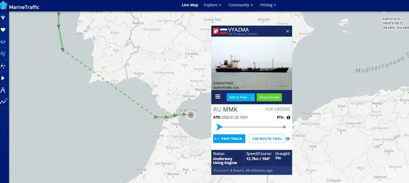 Корабли РФ в Средиземном море