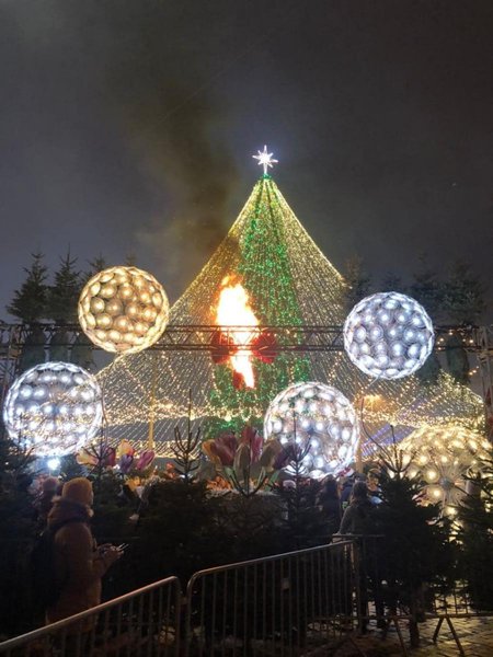 софийская, елка, огни, кличко, новогодняя, главная елка