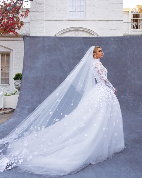 пэрис хилтон, Oscar de la Renta, свадебное платье