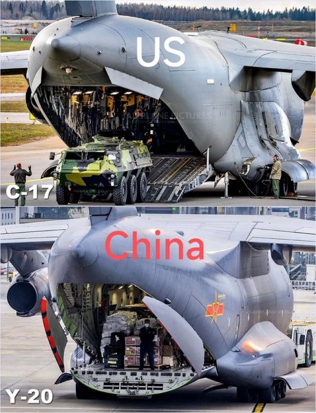 транспортные самолеты США и Китая