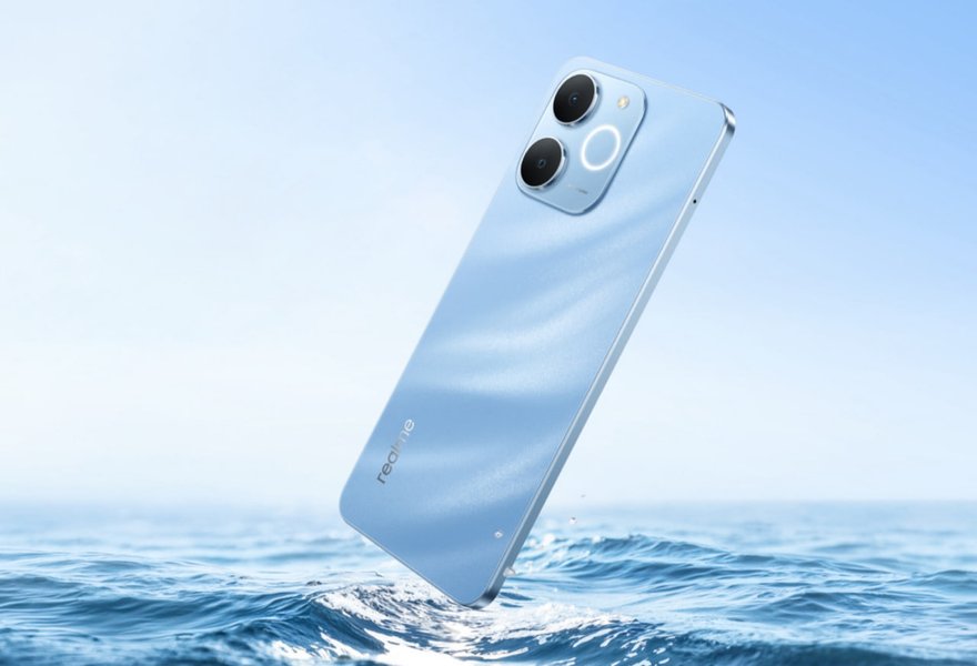Блакитний смартфон Realme P4 Lite