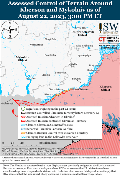 Карта бойових дій: Херсон — Миколаїв