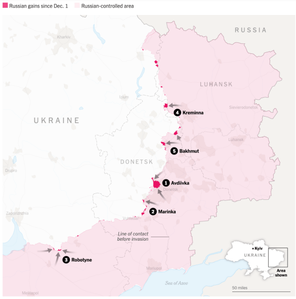 карта наступу рф, де наступає росія