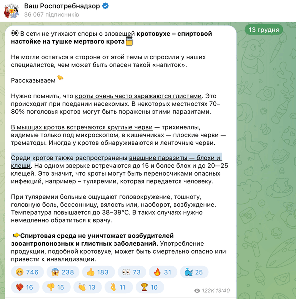 Росспоживнагляд кротовуха