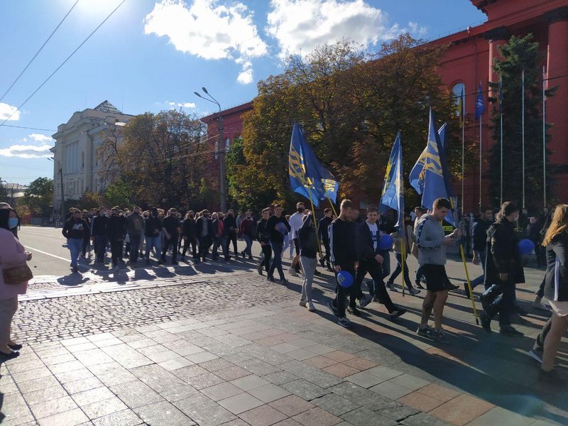 марш упа, объединенный марш УПА, Киев, националисты, Покрова, 14 октября, день УПА, фото
